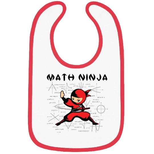 Math Ninja Mathematics Mathematician Teacher Bibs
