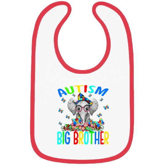 Proud Autism Big Brother Elephant Bibs