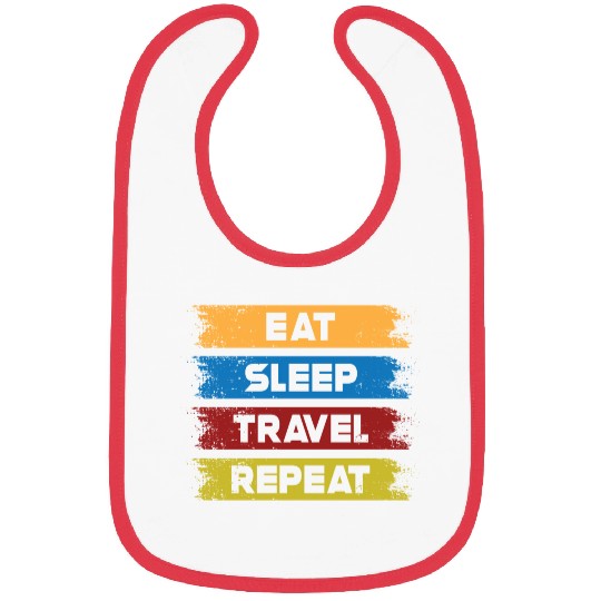 Eat Sleep Travel Repeat Bibs