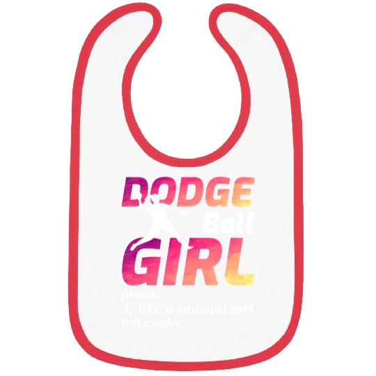 Dodgeball Girl Player Coach Team Sports Funny Bibs