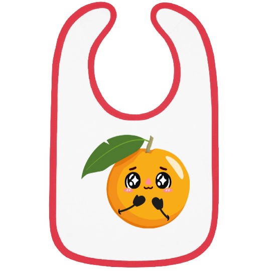 Cute Orange - Funny Fruits Design Bibs