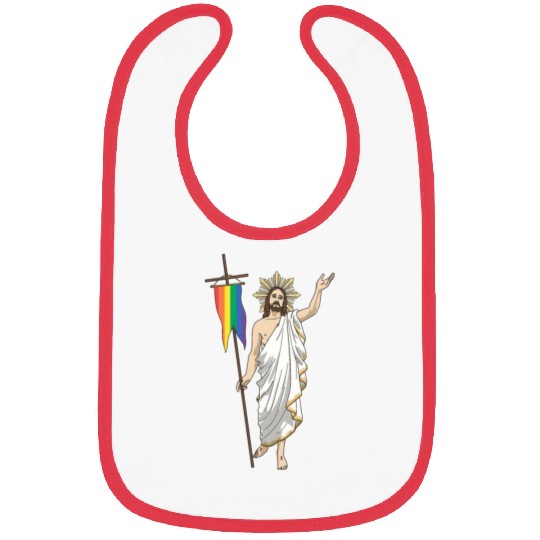 LGBT Jesus Equal Rainbow Christian Bibs