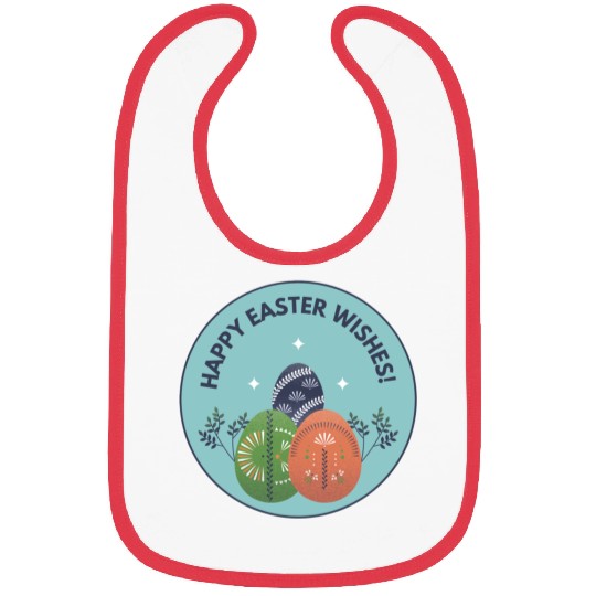 Blue Happy Easter Wishes Bibs