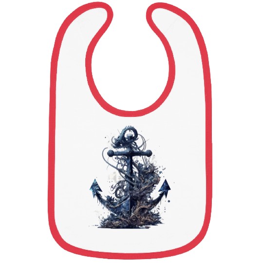 navy sailing anchor Bibs