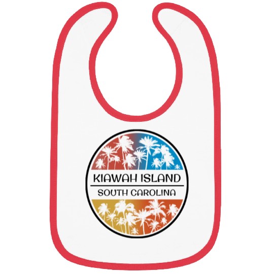 Kiawah Island South Carolina Palm Tree Stylish Bibs
