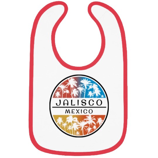 Jalisco Mexico Palm Tree Stylish Vacation Souvenir Bibs