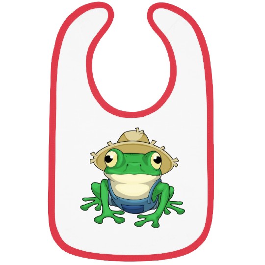 Frog Farmer Hat Bibs