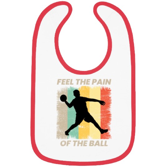 Dodgeball Player Coach Team Sports Vintage Retro Bibs