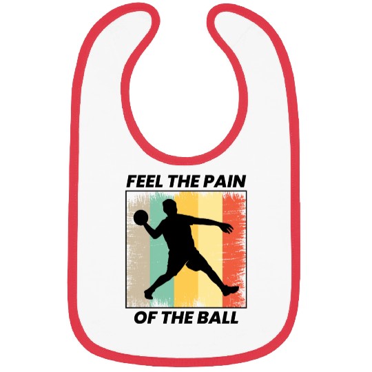 Dodgeball Player Coach Team Sports Vintage Retro Bibs