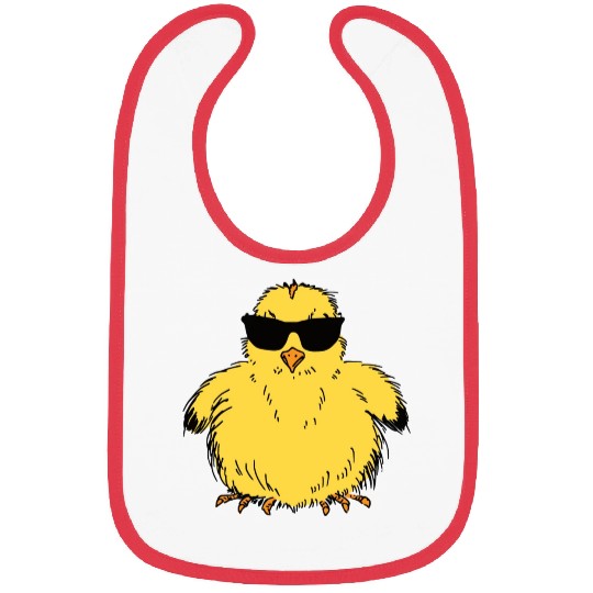 Easter Chick with Sunglasses Bibs