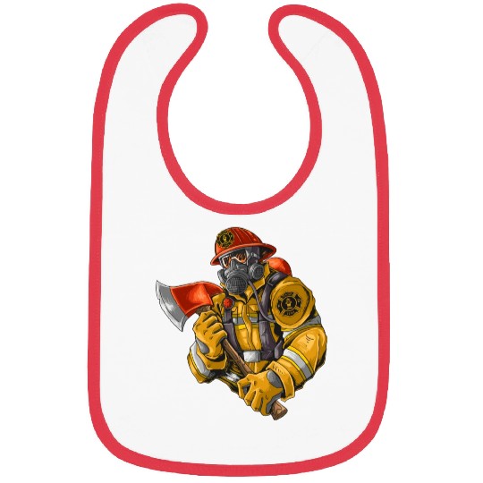 Fire Fighter With Axe Bibs