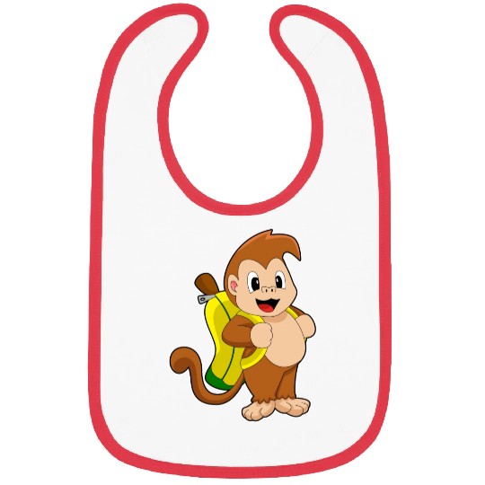 Monkey Banana Backpack Bibs