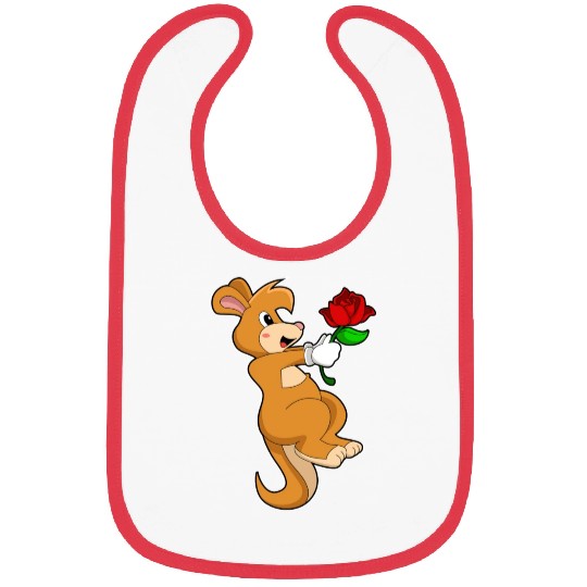 Kangaroo With Flower Bibs