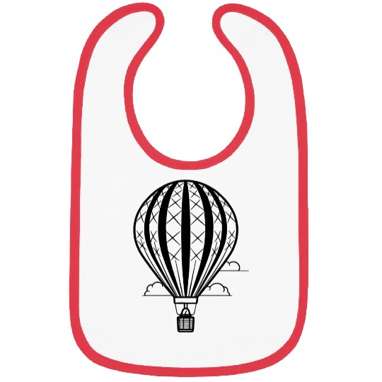 Geometric Hot Air Balloon Cloud Ship Bibs