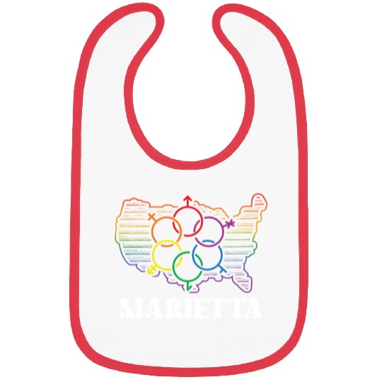 Marietta Pride Month Pride Flag LGBT Community LGB Bibs