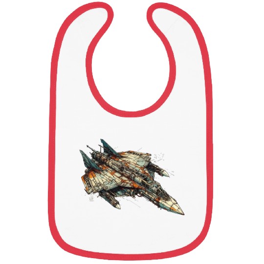 Sci fi FIghter jet Bibs