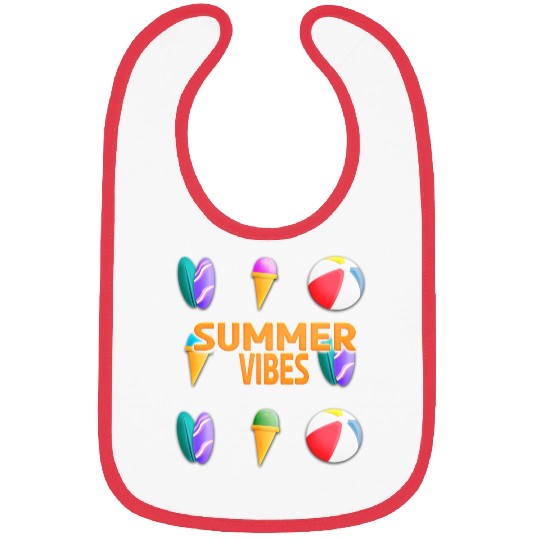 Beach Vibes - Summer Design (Pattern) Bibs