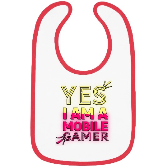 'Yes, I am a Mobile Gamer' - (Red/Yellow) Design Bibs