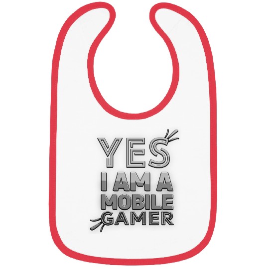 'Yes, I am a Mobile Gamer' - (B/W) Design Bibs