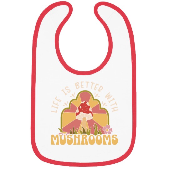 Cottagecore Mushroom Aesthetic Nature Conservation Bibs