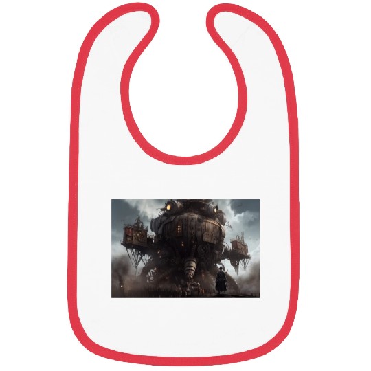 Dangerous Crab like Steampunk machine abstract Bibs