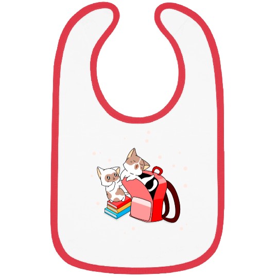 Cute Kittens School Books Bag Back To School Bibs