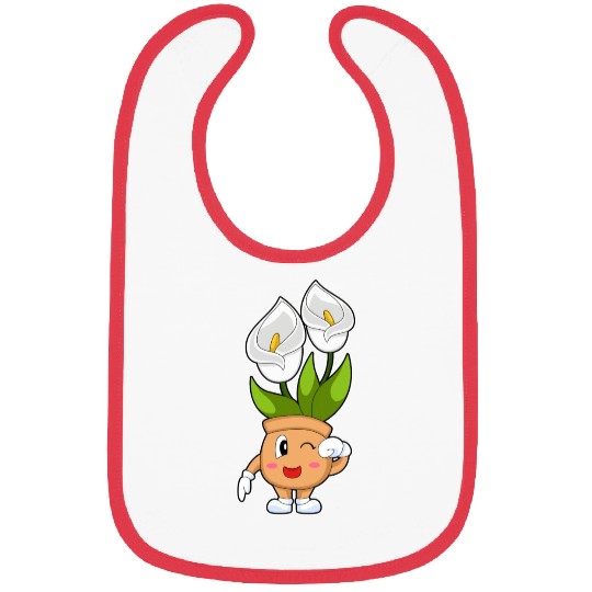 Plant Pot Calla Lily Flower Bibs