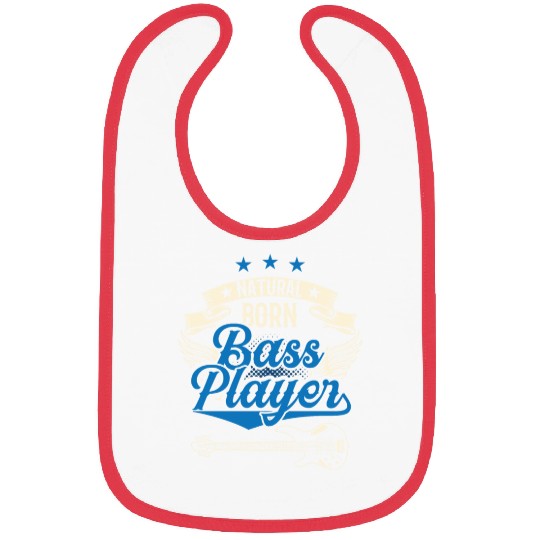 Natural Born Bass Player Guitar Musician Band Bibs