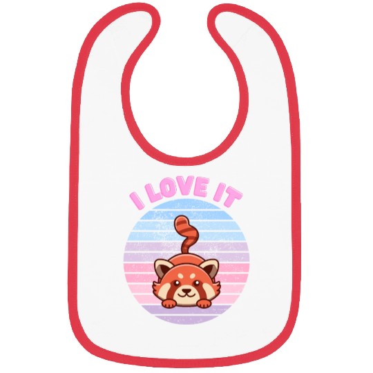 i love it red pandas Bibs