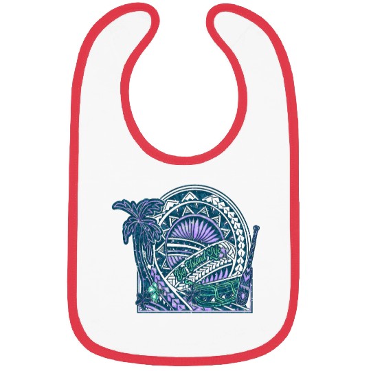 Big Island Outrigger Canoe Teal Tribal Bibs