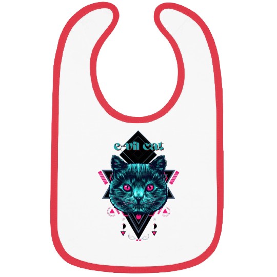 geometric cat Bibs