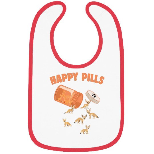 Happy Pills Fennec Fox Funny Fennec Foxes Lover Bibs