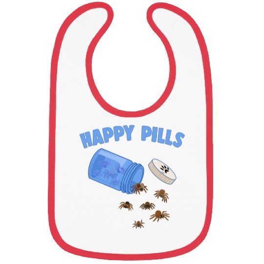 Happy Pills Spider Funny Tarantulas Lover Humor Bibs