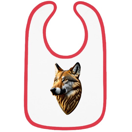 Brown Wolf Graphic Bibs