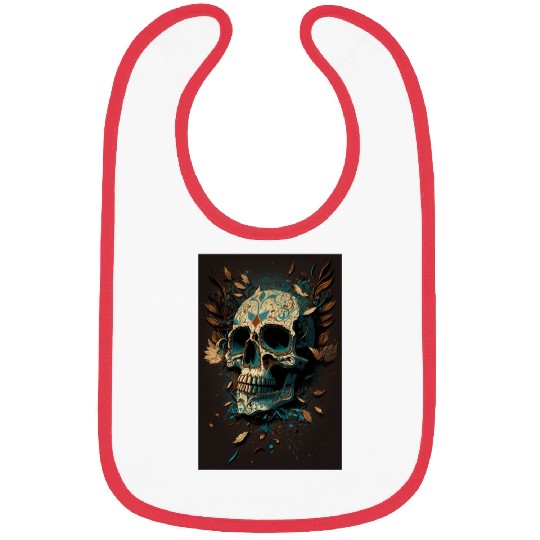 Skull Dia de los Muertos Halloween Tattoo Gift Bibs