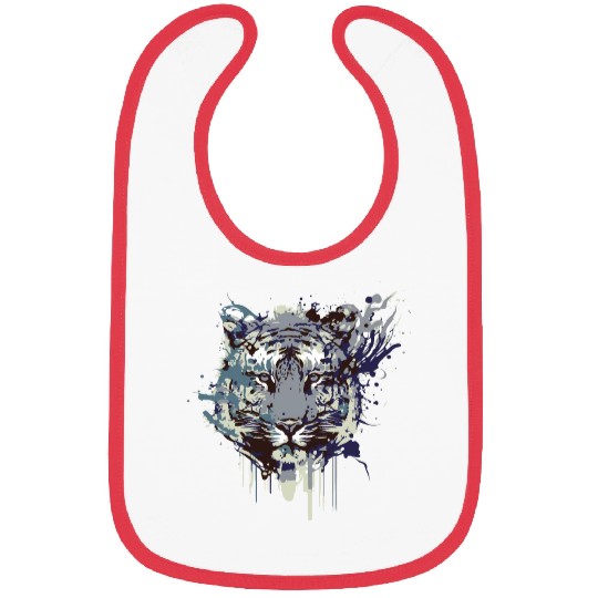 Tiger head artwork design Bibs