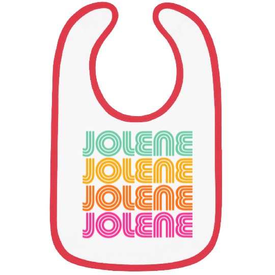 Jolene Retro Vintage 70s 80s Rainbow Pink Song Sun Bibs