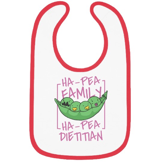 Dietitian Ha Pea Cartoon Bibs