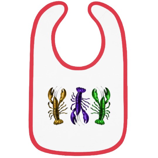Lobster Mardi Gras Bibs