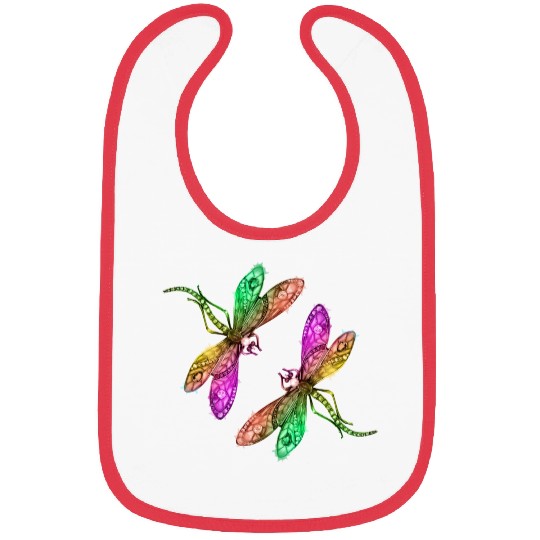 Spring, colorful insects playing. Bibs