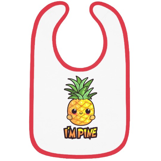 i'm pine funny pineapple design Bibs