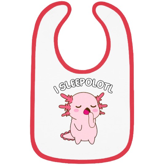 I Sleepolotl Axolotl Kawaii Animal For Sleep Lover Bibs