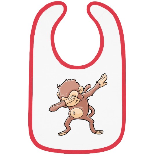 Monkey Dabbing Primate Zookeeper Bibs