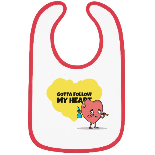 Gotta Follow My Heart Anti Valentine Heart Bibs