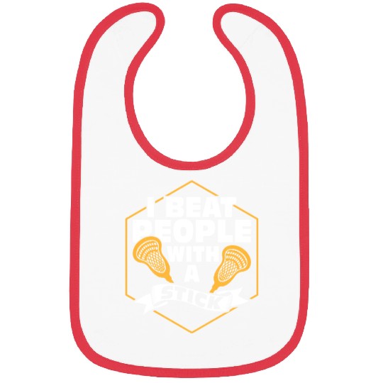 I Beat People With A Stick Player Lacrosse Bibs