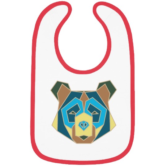 geometric bear Bibs