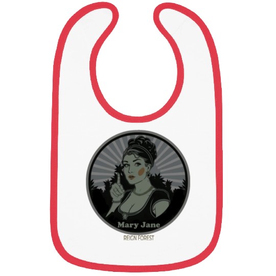 Mary Jane Lady Marijuana Funny Graphic Bibs