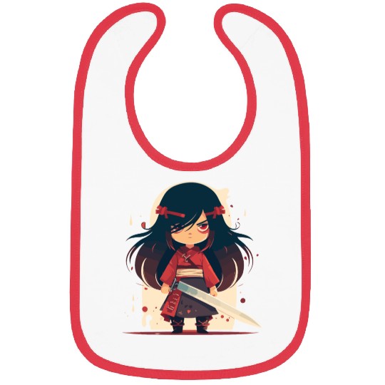 Girl Samurai Bibs
