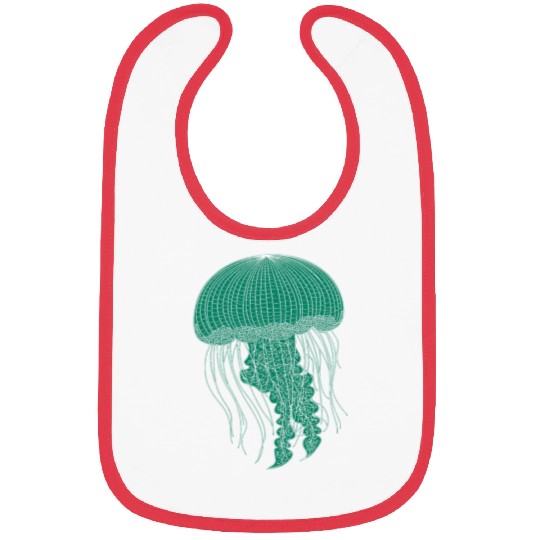 Sea life, Green Jellyfish Bibs
