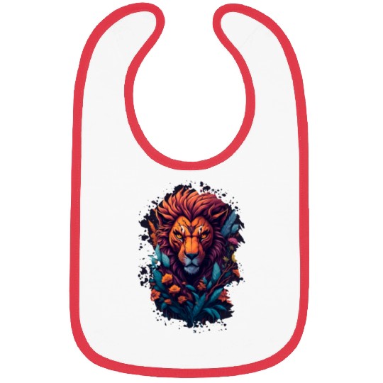Abstract lion Bibs
